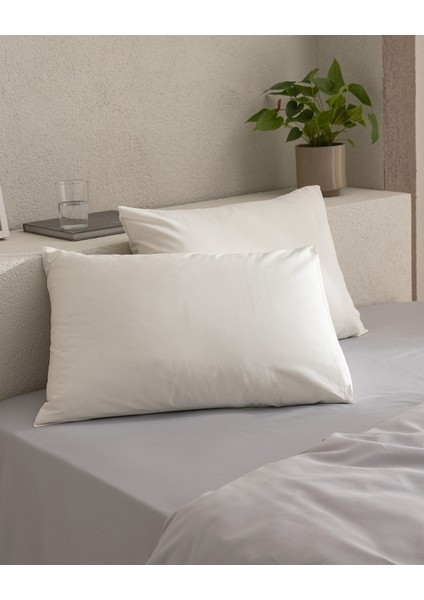 Manon %100 Pamuk Yastık Kılıfı Seti - Ekru fiyatları