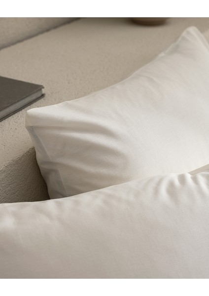 Manon %100 Pamuk Yastık Kılıfı Seti - Ekru fırsatları