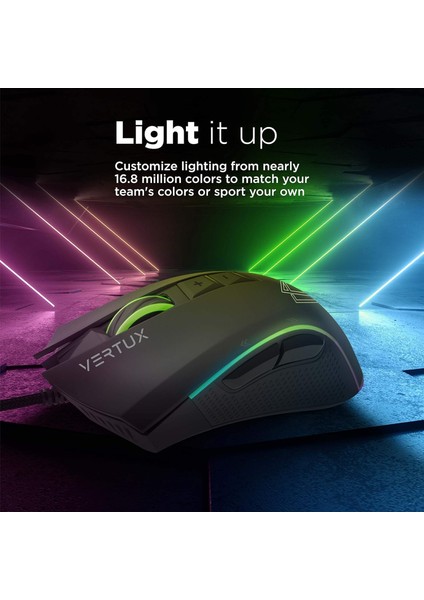 Rodon - Oyuncu Mouse Actfast Üstün Performanslı 12.000 Ayarlanabilir Dpi Optik Kablolu Mouse, indirimleri