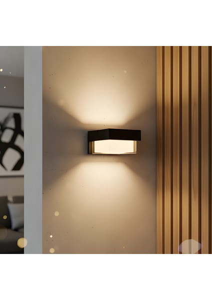 Dekoratif LED Aplik 12W – 1080 Lümen – Abs - Kare