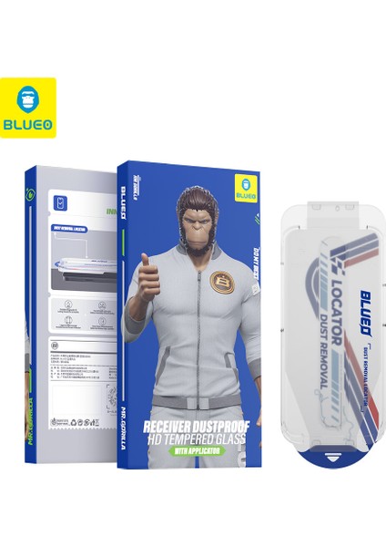 Anti-Dust App Hd iPhone 17 Air Uyumlu Ahize ve Ekran Toz Çizik Önleyici Cam Ekran Koruyucu Aparatlı