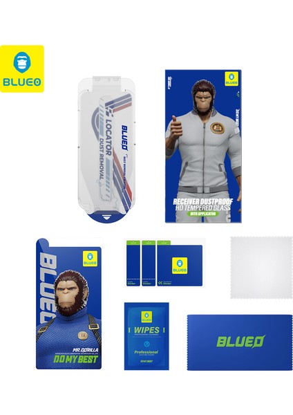 Anti-Dust App Hd iPhone 17 Air Uyumlu Ahize ve Ekran Toz Çizik Önleyici Cam Ekran Koruyucu Aparatlı