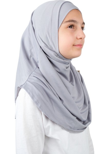 Pratik Hazır Geçmeli Boneli Çocuk Şal Gri modelleri