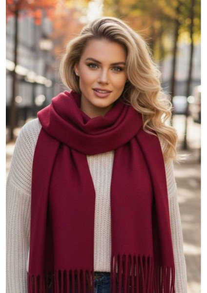 Unisex Yumuşak Dokulu Püsküllü Kışlık Buklet Atkı Şal 2'li Set fırsatları