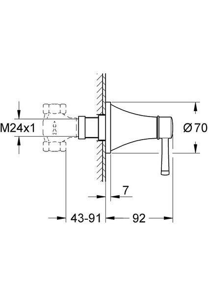 Ankastre Stop Valf Grandera Krom – 29420000 modelleri
