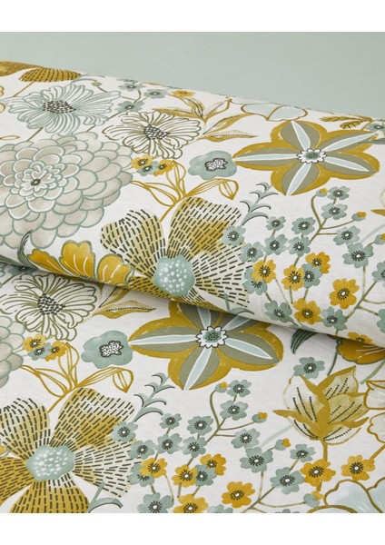 Garden Glory Pamuk Tek Kişilik Nevresim Takımı 160X220 cm Yeşil fırsatları