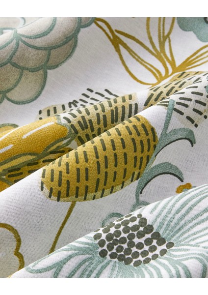 Garden Glory Pamuk Tek Kişilik Nevresim Takımı 160X220 cm Yeşil
