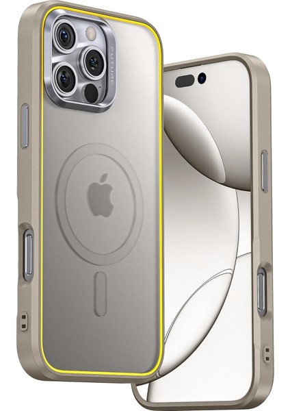 The Future Iphone 16 Pro Kılıfı, Magsafe Uyumlu Telefon Kılıfı, Desert Titanium