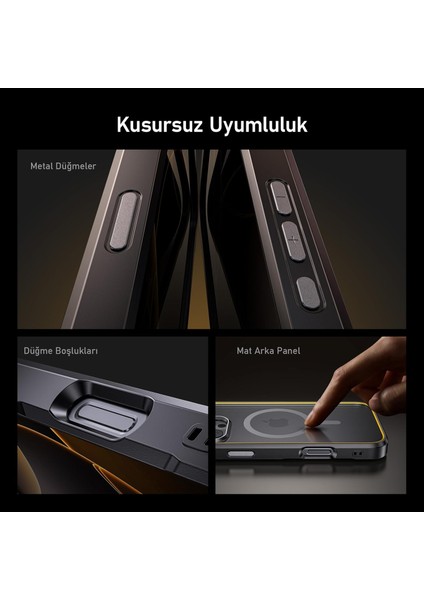 The Future Iphone 16 Pro Kılıfı, Magsafe Uyumlu Telefon Kılıfı, Desert Titanium modelleri
