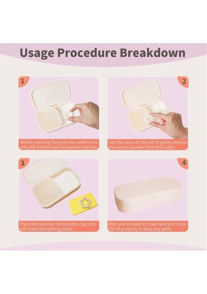 Polimer Kil Için Mısır Nişastası-Tıraş Kutusu, Yapışmaz Alet (Yurt Dışından) modelleri