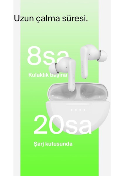 Soundform Rhythm True Wireless Kulaklıklar Dahili Mikrofon, Usb-C Hızlı Şarj, Beyaz modelleri