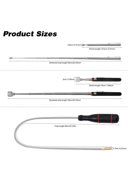 3'lü Paket Manyetik Alma Aleti, Bükülebilir Esnek Manyetik Alma Aleti (Yurt Dışından) fiyatları