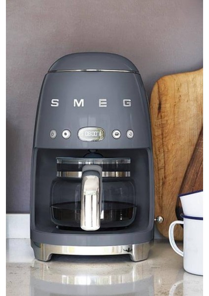 50'S Style Retro Barut Gri Filtre Kahve Makinasi DCF02GREU