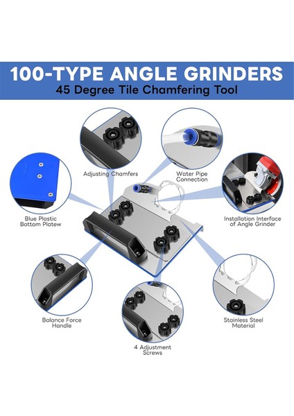 45 Derece Fayans Pah Kırma Aleti Için Açı Taşlama Standı (Yurt Dışından) modelleri
