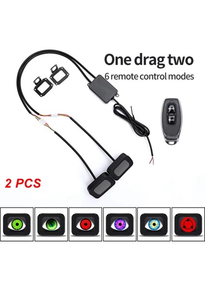 LED Şeytan Gözü Işığı Dinamik Motosiklet Aynası Şeytan Gözü Işığı B (Yurt Dışından) modelleri