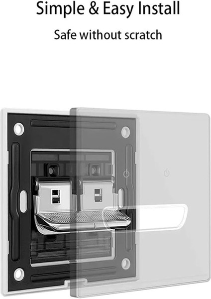 Duvar Lambası Anahtarı 2 Çeteli Temperli Cam Panel Mavi LED Gece Lambası (Yurt Dışından) fırsatları