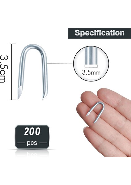 200 Adet Tel Örgü Zımbası, Galvanizli Çit Zımbası (Yurt Dışından) modelleri