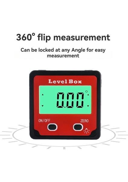 4X90 Derece 2 Düğmeli Dijital Ekran Eğim Kutusu Seviye Ölçer (Yurt Dışından) fiyatları