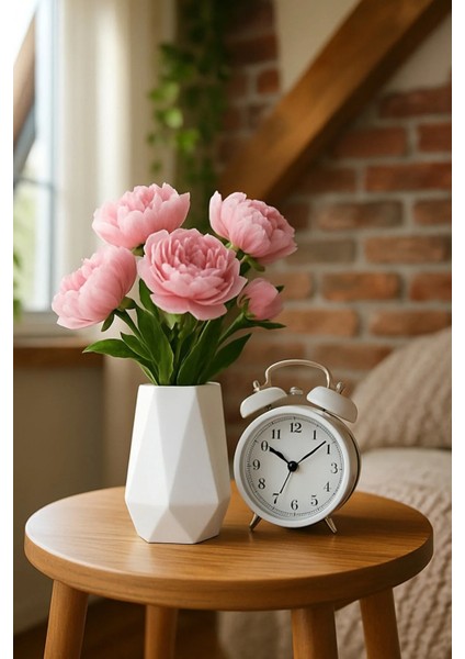 Minimalist Beton Seramik Mini Vazo – Modern Masaüstü Dekoru ve Çok Amaçlı Kullanım (10 cm )