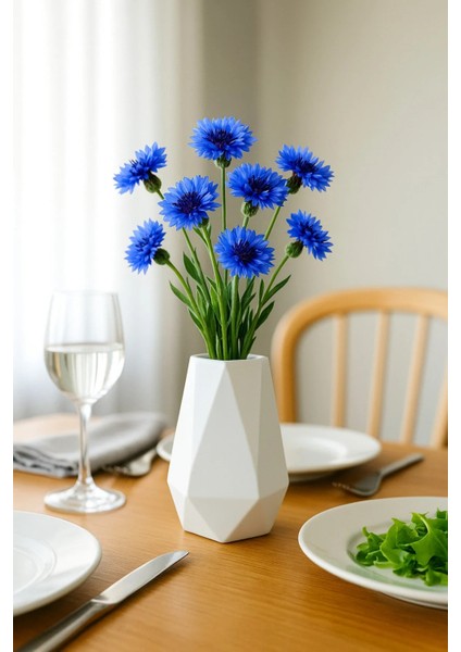 Minimalist Beton Seramik Mini Vazo – Modern Masaüstü Dekoru ve Çok Amaçlı Kullanım (10 cm )