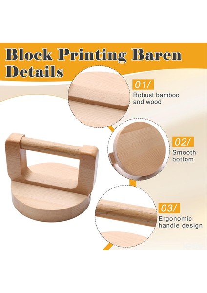 Adet Kauçuk Brayer Silindirli Ahşap Blok Baskı Bareni (Yurt Dışından) fırsatları
