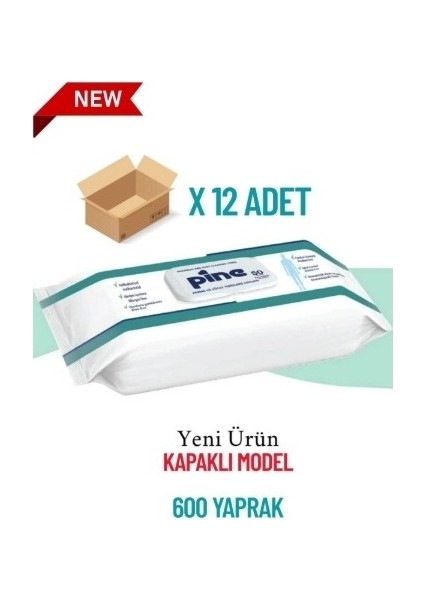 Kapaklı Perine ve Vücut Temizleme Mendili Alkolsüz 50'li 12 Adet modelleri
