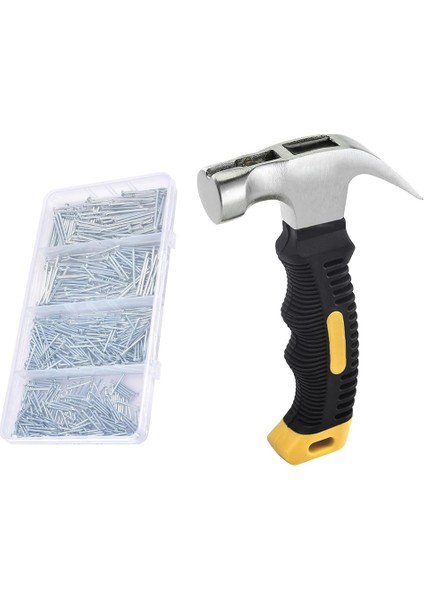 Çivi Çeşitleri Seti ve 8oz Küçük Çekiç, 650 Adet Küçük Çivi (Yurt Dışından)