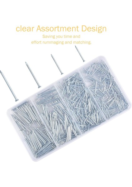 Çivi Çeşitleri Seti ve 8oz Küçük Çekiç, 650 Adet Küçük Çivi (Yurt Dışından) indirimleri