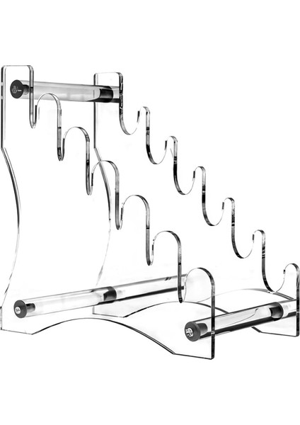 Akrilik Bıçak Sergileme Standı - 6 Katlı Çıkarılabilir Bıçak Rafı (Yurt Dışından)