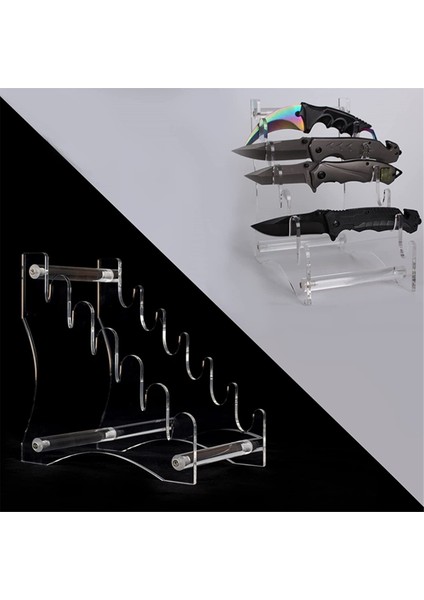 Akrilik Bıçak Sergileme Standı - 6 Katlı Çıkarılabilir Bıçak Rafı (Yurt Dışından) indirimleri