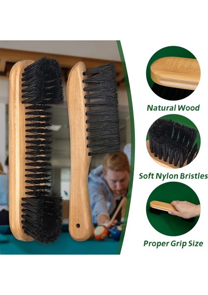 Bilardo Masası Fırça Seti Hafif Ahşap Saplı Temizleme Aleti Bilardo Masası Için Fırça ve Bıçak Fırçası (Yurt Dışından) fırsatları