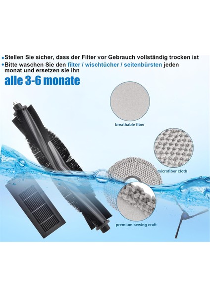 Ecovacs Deebot X2 Omni / X2 / X2 Pro / DEX86 Robot Süpürgeler Için Yedek Aksesuar Seti, Ana Fırça, Yan Fırçalar, Filtre (Yurt Dışından) indirimleri