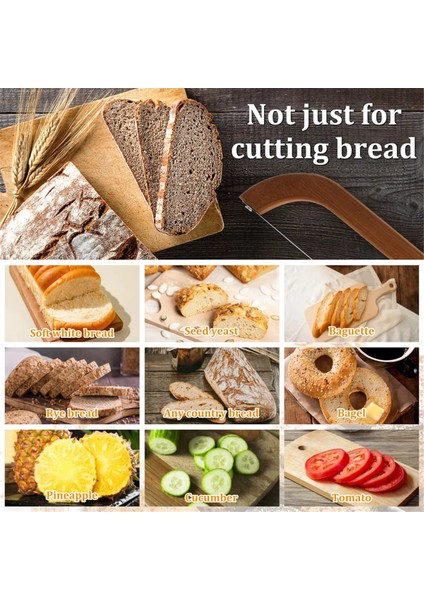 Ahşap Saplı Tırtıklı Ekmek Yay Kesici, Ekşi Maya Dilimleyici (Yurt Dışından) modelleri