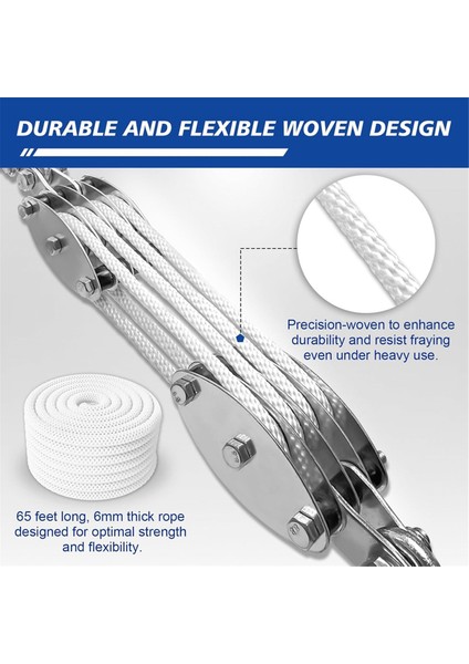 Blok ve Palanga Makara Sistemi, 4 Tekerlekli Halat Makaralı Vinç Beyaz (Yurt Dışından) indirimleri