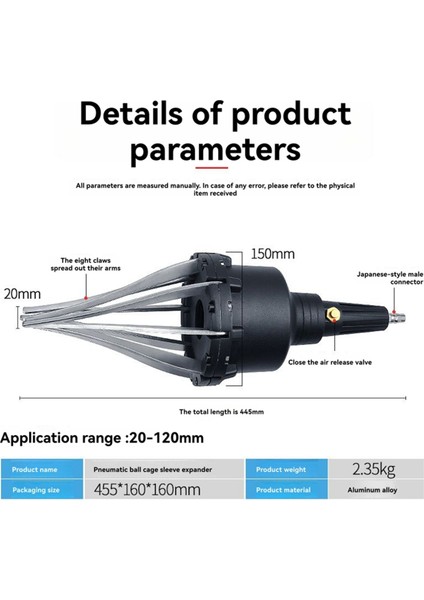 Pnömatik Bilyalı Kafes Genişletme Aleti Kırmızı Küçük (Yurt Dışından) modelleri