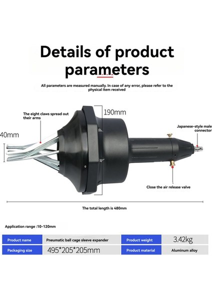 Pnömatik Bilyalı Kafes Genişletme Aleti Kırmızı Küçük (Yurt Dışından) fırsatları