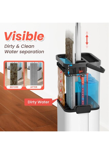 Paspas ve Kova Seti Mikrofiber Paspas Duvar Temizleyici Sıkacağı Islak Kuru (Yurt Dışından) modelleri