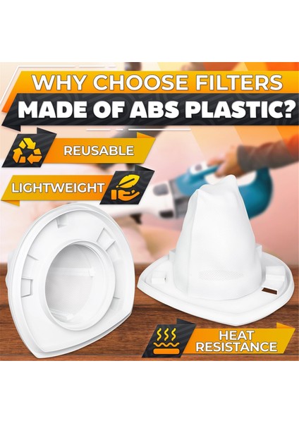 Black And Decker El Süpürgesi Filtresi Değişimi Için 4 Adet Uyumlu - Yıkanabilir ve Tekrar Kullanılabilir VF110 Filtre (Yurt Dışından) modelleri