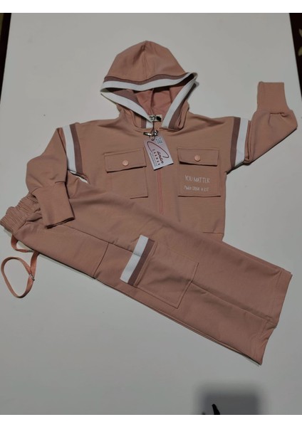 Açık Turuncu Rengi Şardonlu Çocuk Kalın Sweatshirt Takım - Rahat, Sıcak Tutucu ve Şık Tasarım modelleri