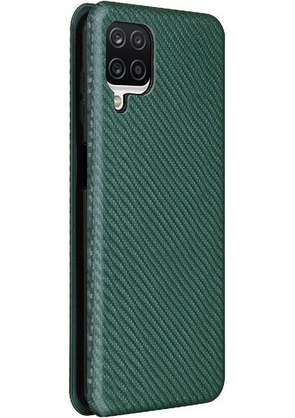 Samsung Galaxy A12/M12 Ince Karbon Fiber Dokulu Pc Hibrit Tam Koruma Darbeye Dayanıklı Kapaklı Telefon Kılıfı (Yurt Dışından) indirimleri