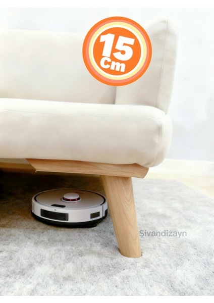 1. Sınıf Gürgen Ağacı 15 cm Mobilya Kanepe Koltuk Tv Ünitesi Yükseltme Ayakları