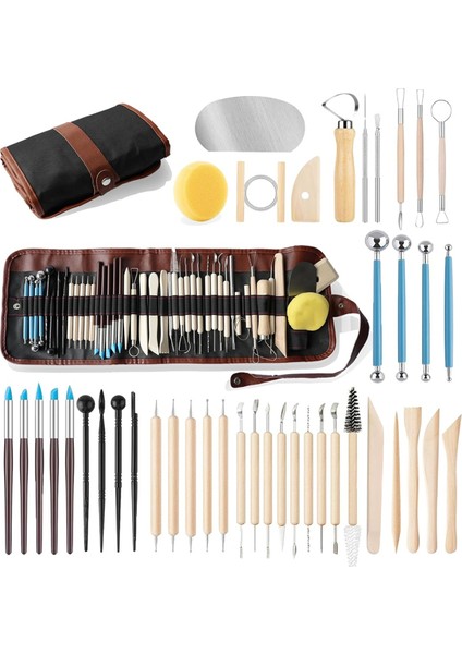 43 Parça Seramik Aletleri Heykeltraşlık Için Seramik Aleti Polimer Kil Aletleri Seti (Yurt Dışından)