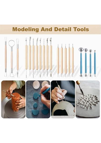 43 Parça Seramik Aletleri Heykeltraşlık Için Seramik Aleti Polimer Kil Aletleri Seti (Yurt Dışından) fırsatları