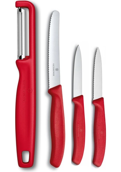 Kırmızı Soyaca ve Soyma Bıçak Seti fiyatları