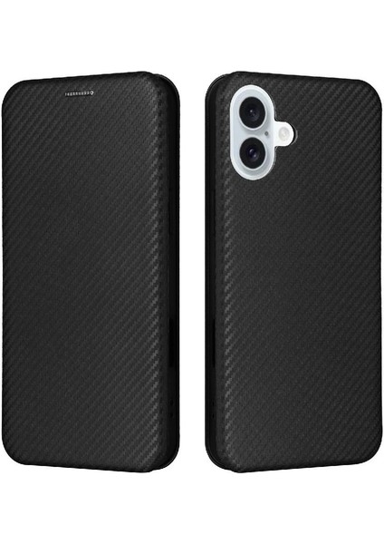 iPhone 16 Ince Karbon Fiber Dokulu Pc Hibrit Tam Koruma Darbeye Dayanıklı Kapaklı Telefon Kılıfı (Yurt Dışından)