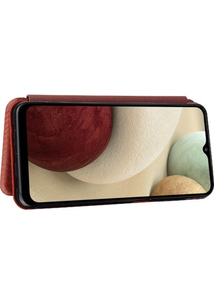 Samsung Galaxy A12/M12 Ince Karbon Fiber Dokulu Pc Hibrit Tam Koruma Darbeye Dayanıklı Kapaklı Telefon Kılıfı (Yurt Dışından) fiyatları