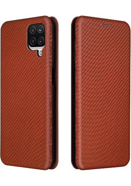 Samsung Galaxy A12/M12 Ince Karbon Fiber Dokulu Pc Hibrit Tam Koruma Darbeye Dayanıklı Kapaklı Telefon Kılıfı (Yurt Dışından) fırsatları
