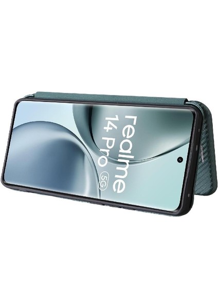 Realme 14 Pro Ince Karbon Fiber Dokulu Pc Hibrit Tam Koruma Darbeye Dayanıklı Kapaklı Telefon Kılıfı (Yurt Dışından) fırsatları