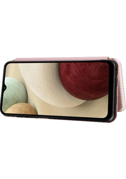 Samsung Galaxy A12/M12 Ince Karbon Fiber Dokulu Pc Hibrit Tam Koruma Darbeye Dayanıklı Kapaklı Telefon Kılıfı (Yurt Dışından) fiyatları