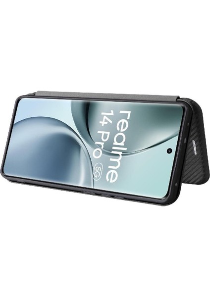 Realme 14 Pro Ince Karbon Fiber Dokulu Pc Hibrit Tam Koruma Darbeye Dayanıklı Kapaklı Telefon Kılıfı (Yurt Dışından) modelleri